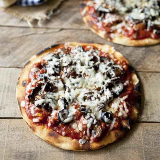 Flat Bread Italian Sausage Pizzas - Recipe photo by partialingredients
