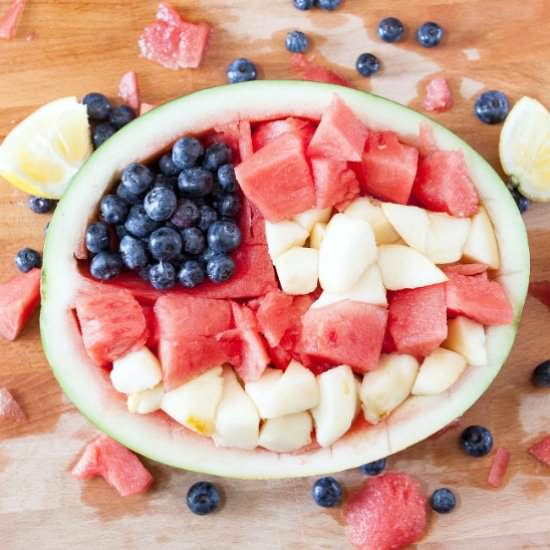 Watermelon Fruit Flag - Recipe photo by Food Done Light