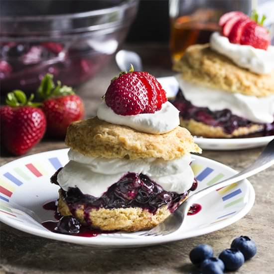 Roasted Berry Shortcake - Recipe photo by justalittlebitofbacon