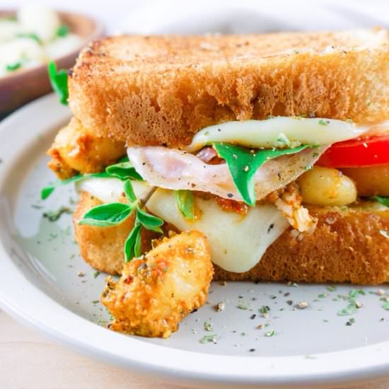 Gnocchi Grilled Cheese - Recipe photo by loveandrisotto