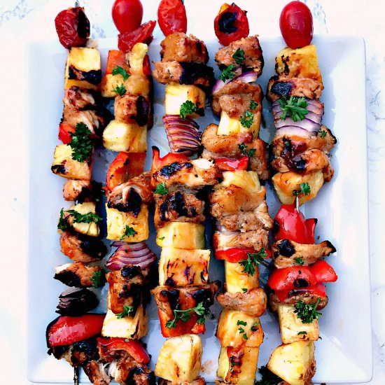 Hawaiian Pineapple Chicken Skewers - Recipe photo by stay_snatched