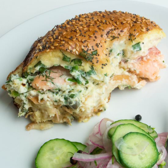 Lox + Bagel Brunch Bake - Recipe photo by myutensilcrock