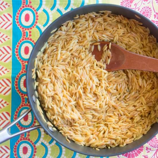 Saffron Orzo - Recipe photo by myutensilcrock