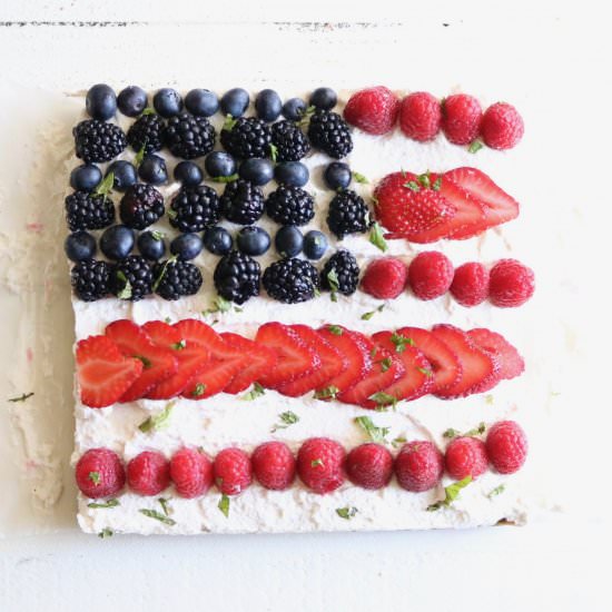 red white + blueberry flag tart - Recipe photo by thetoastedpinenut
