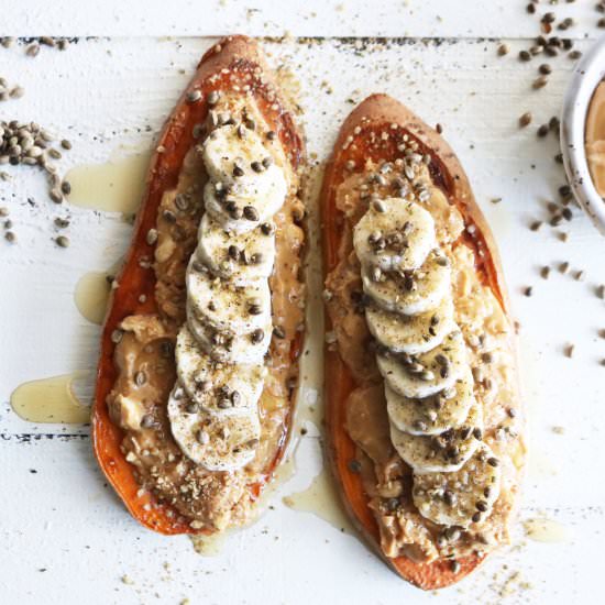 Loaded Sweet Potato Toast - Recipe photo by thetoastedpinenut