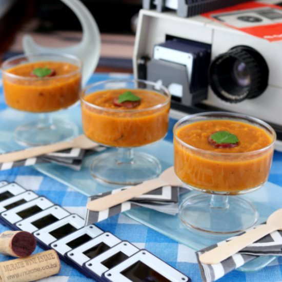 Roasted Butternut & Chorizo Soup - Recipe photo by 5Flavours