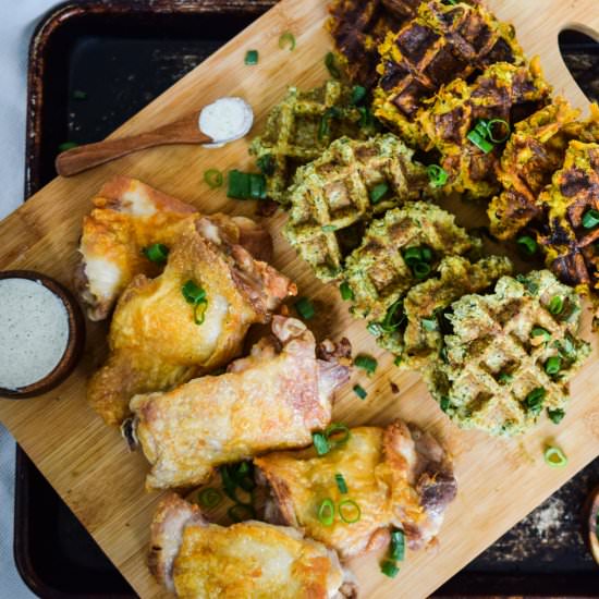 Chicken + Waffles - Recipe photo by Castaway_Kitchen