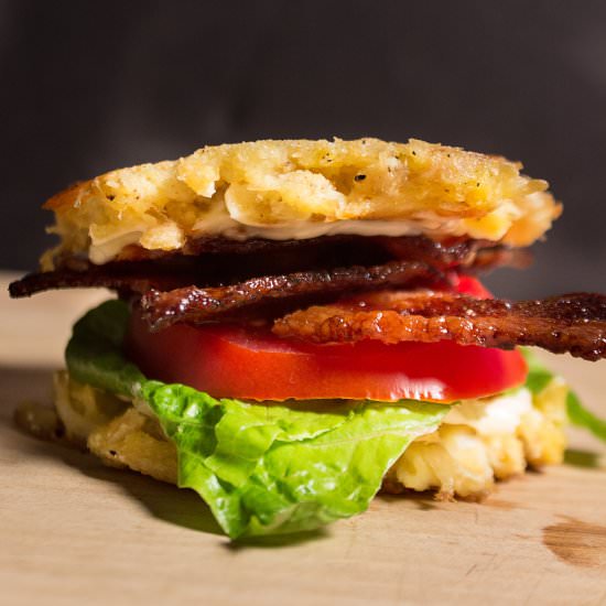 Crab Cake BLT - Recipe photo by Our Food Fix