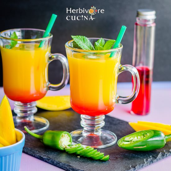 Virgin Sweet Spicy Mango Margarita - Recipe photo by Herbivore Cucina