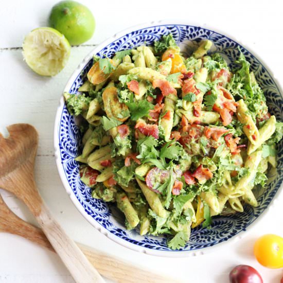 BLT Chickpea Pasta Salad - Recipe photo by thetoastedpinenut