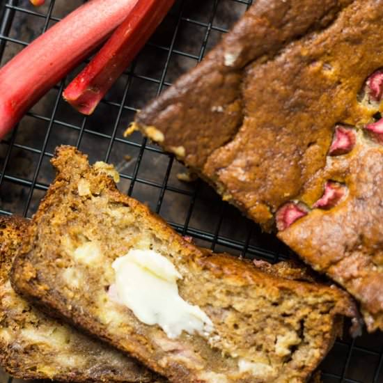 Rhubarb Banana Bread - Recipe photo by Smart Nutrition