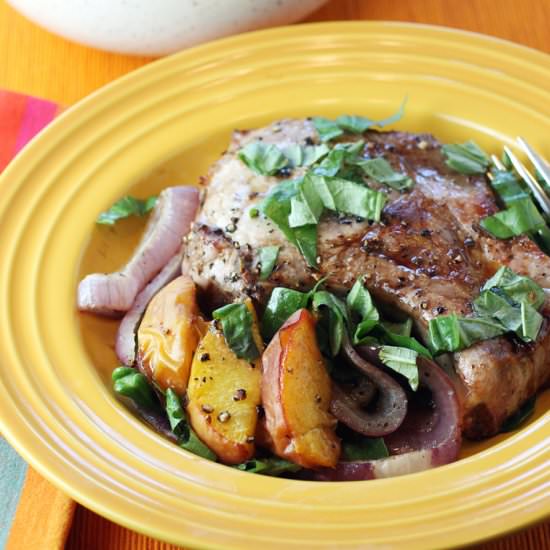 Pork Chops with Peaches - Recipe photo by Food Gal