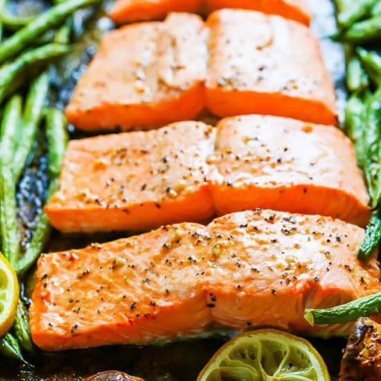 5 Ingredient Sheet Pan Salmon - Recipe photo by platingsandpairings