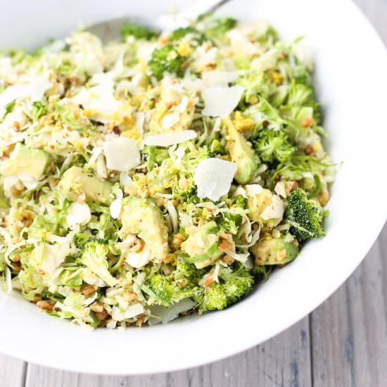 Raw Brussels Sprouts Salad - Recipe photo by 3ScoopsofSugar