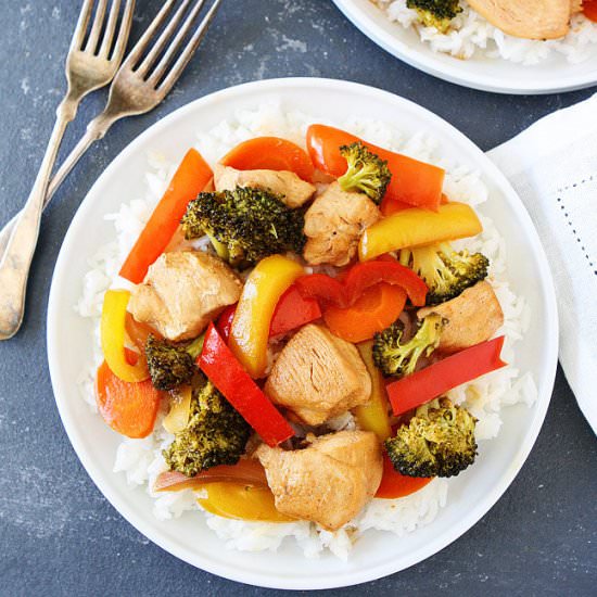 Asian Chicken and Vegetables - Recipe photo by twopeasandtheirpod