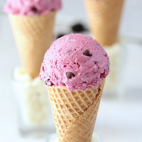 No Churn Black Raspberry Coconut Ice Cream - Recipe photo by In Good Flavor
