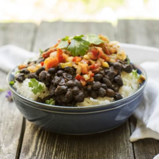 Spiced Black Beans and Coconut Rice - Recipe photo by thehungrywaitress