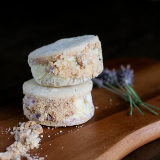 Lavender Shortbread Ice Cream Sammy - Recipe photo by HautePepper