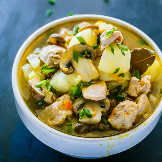 Zucchini Mushroom Chicken Stew - Recipe photo by MunchkinTime