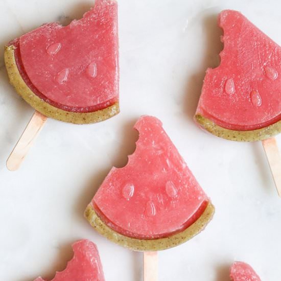 Watermelon Tequila Popsicles - Recipe photo by sugarandcharm