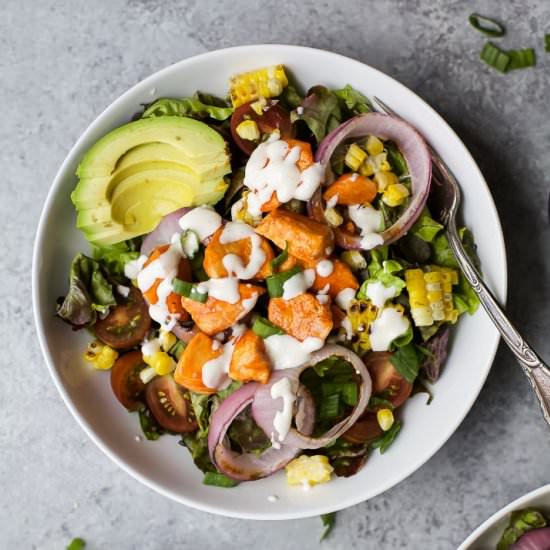 Grilled Buffalo Chicken Salad - Recipe photo by joyfulhealthyeats