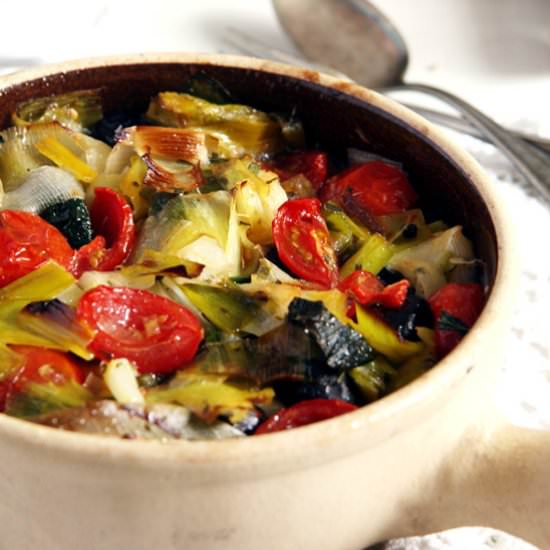 Leek and Black Olive Stew - Recipe photo by adinutza