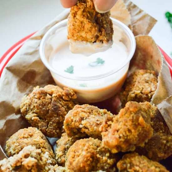 Spicy Baked Vegan Popcorn Seitan - Recipe photo by Mydaintysoulcurry