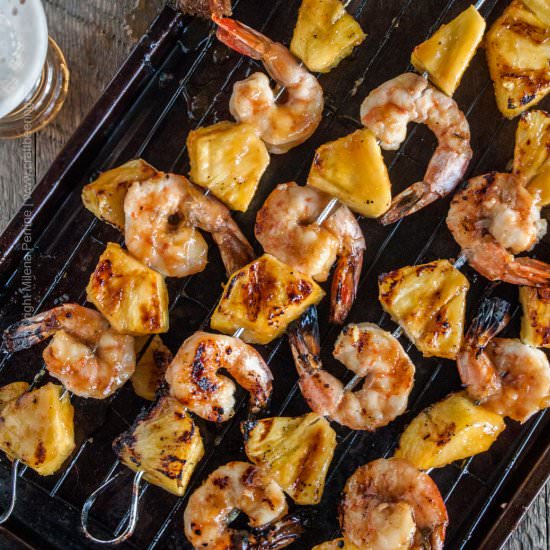 IPA Teriyaki Shrimp Skewers - Recipe photo by Craft Beering