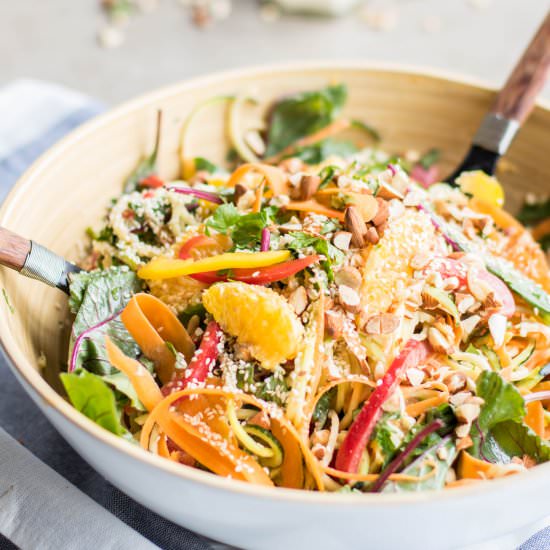 Asian Orange Zoodle Salad - Recipe photo by SunkissedKitchen