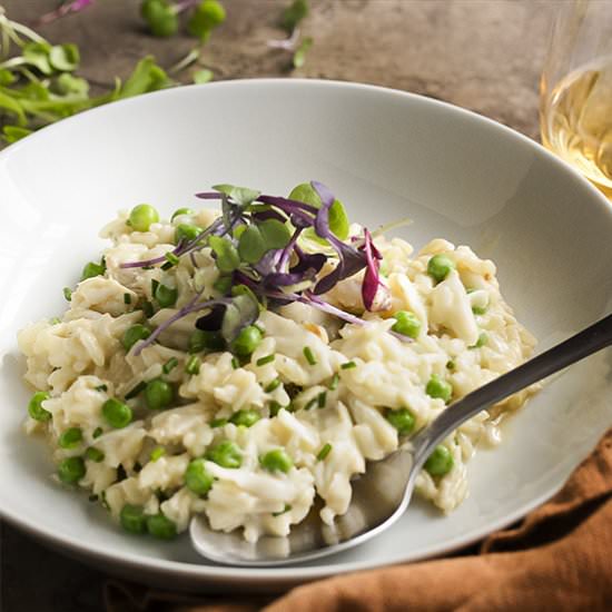 Crab Risotto - Recipe photo by justalittlebitofbacon