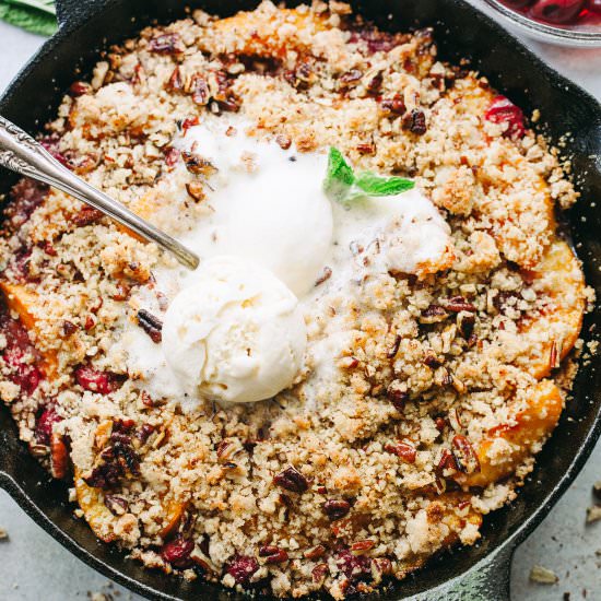 Cherry Peach Brown Betty - Recipe photo by diethood