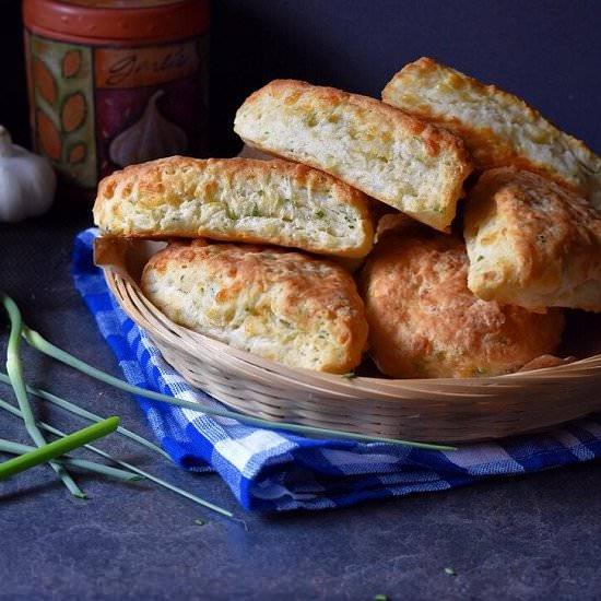 Fluffy Garlic Scape Cheese Biscuits - Recipe photo by shelovesbiscotti