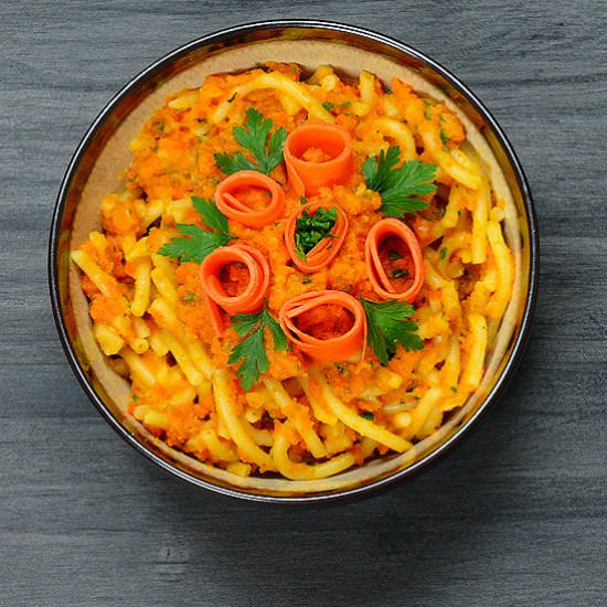 Pasta with Carrot Wine Sauce - Recipe photo by agourmetfoodblog