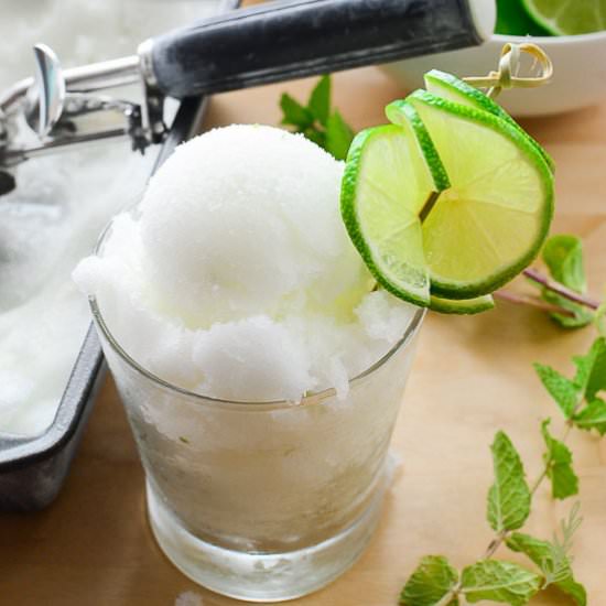 Gine Rickey Sorbet - Recipe photo by senseandedibility