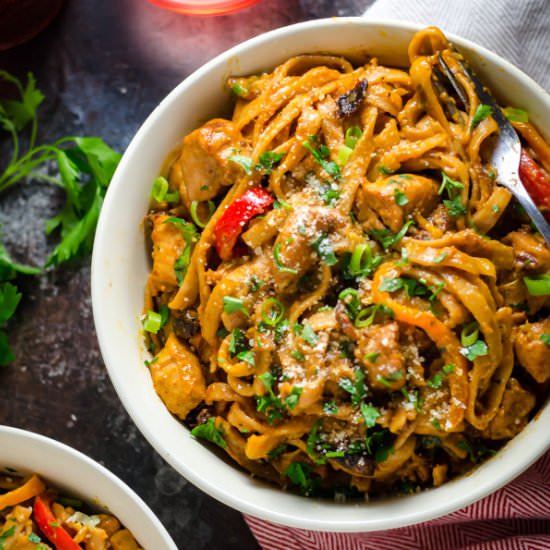 One Pot Cajun Chicken Alfredo - Recipe photo by MorganHosttheToast