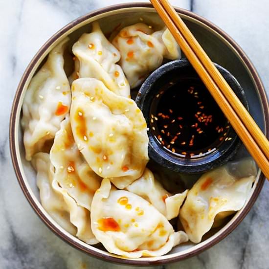 Pork Shrimp Napa Cabbage Dumplings - Recipe photo by rasamalaysia