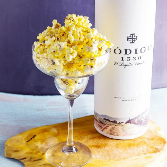 Margarita Glazed Boozy Popcorn - Recipe photo by seductioninkitchen