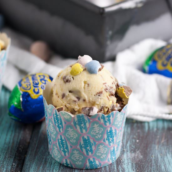 Cadbury Creme Egg Gelato - Recipe photo by GoodieGodmother