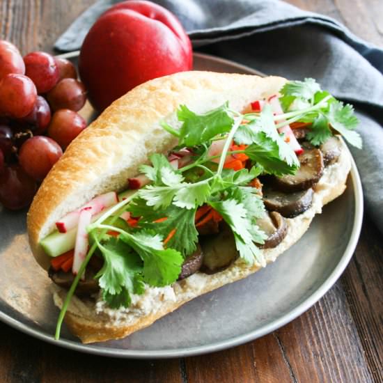 Tofu Portabella Banh Mi Sandwich - Recipe photo by culinarytribune