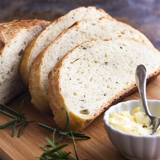 Rosemary No Knead Bread - Recipe photo by justalittlebitofbacon