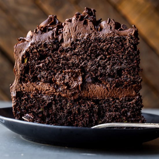 Chocolate Zucchini Layer Cake - Recipe photo by sallysbakingaddiction