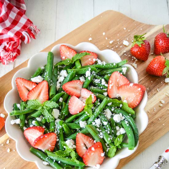 Strawberry & Green Bean Salad - Recipe photo by aimeebroussard