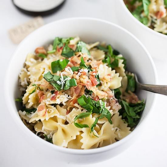 Kale and Pancetta Pasta - Recipe photo by therusticfoodie
