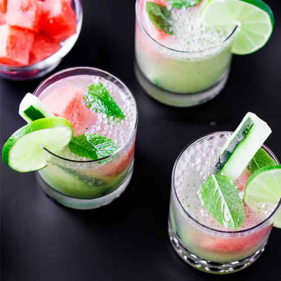 Cucumber & Watermelon Mint Mojito - Recipe photo by eatlovenamaste