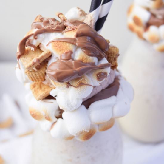 Cereal Milk S'mores Milkshakes - Recipe photo by sweetsundays