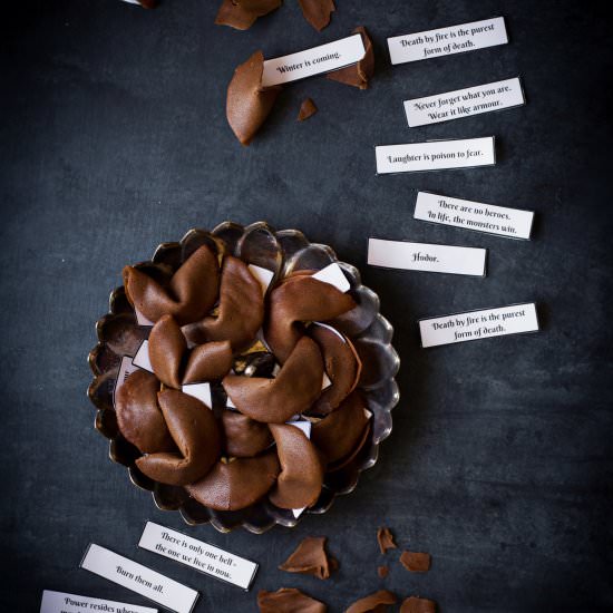 Game of Thrones Chocolate Fortune Cookie - Recipe photo by loveisinmytummy