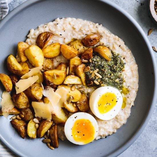 Cheesy Savory Oatmeal - Recipe photo by snixykitchen