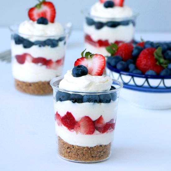 Triple Berry Cheesecake in a Jar - Recipe photo by Dels cooking twist