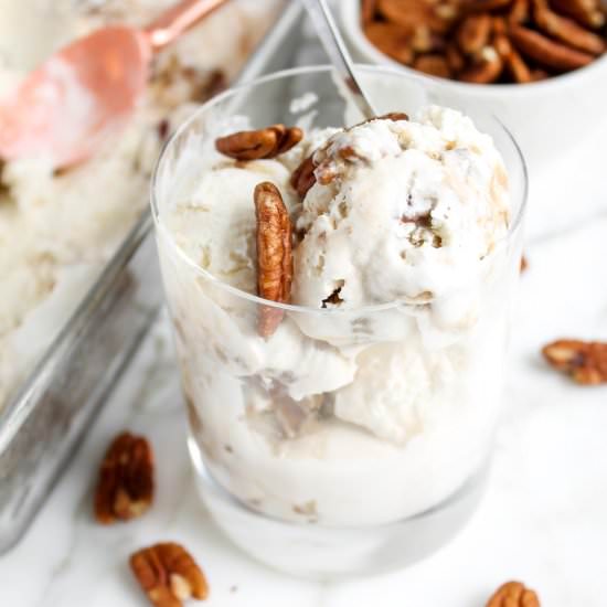 Buttermilk Praline Ice Cream - Recipe photo by katiebirdbakes