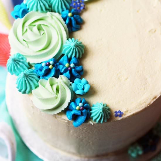Lemon and Blueberry Layer Cake - Recipe photo by SupperintheSuburbsN14